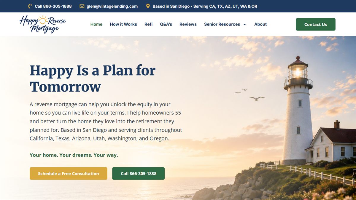 Happy Reverse Mortgage website